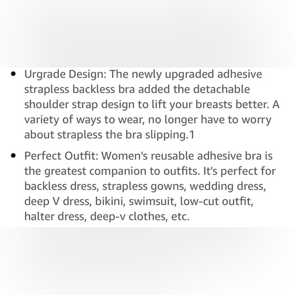 ADHESIVE Stick On Strapless Pushup Front Closure Bra D Cup NEW - Picture 5 of 5